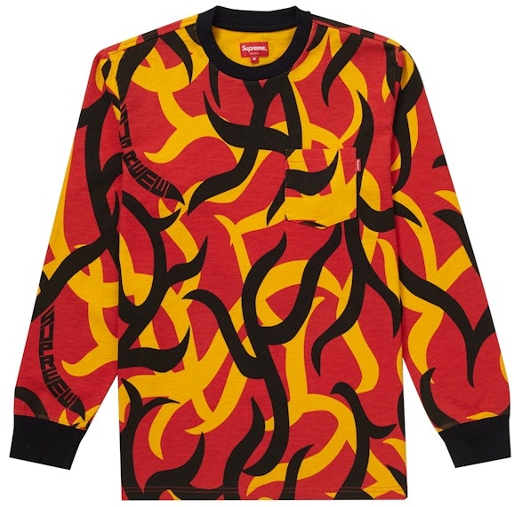 supreme-l-s-pocket-tee-red-tribal-camo