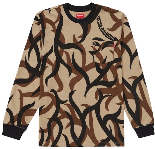 supreme-l-s-pocket-tee-tan-tribal-camo