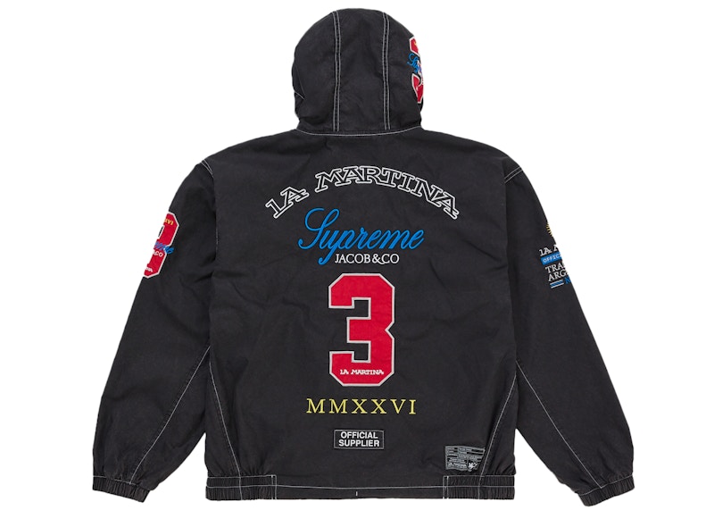 Lookbook Supreme La Martina Lightweight Hooded Jacket Black