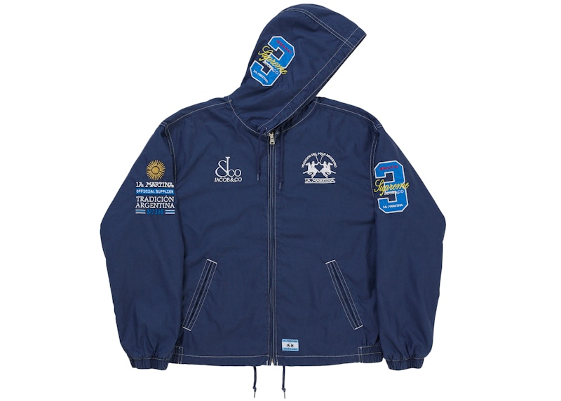 Buy Supreme La Martina Lightweight Hooded Jacket Blue