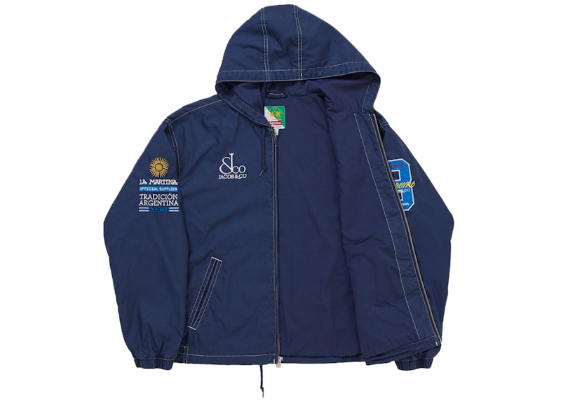 Order Supreme La Martina Lightweight Hooded Jacket Blue