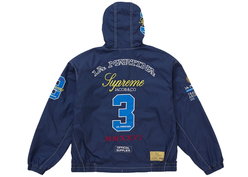 Lookbook Supreme La Martina Lightweight Hooded Jacket Blue