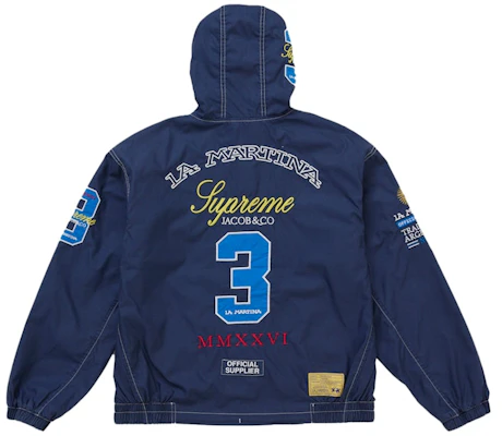 Supreme La Martina Lightweight Hooded Jacket Blue Lookbook Supreme La Martina Lightweight Hooded Jacket Blue