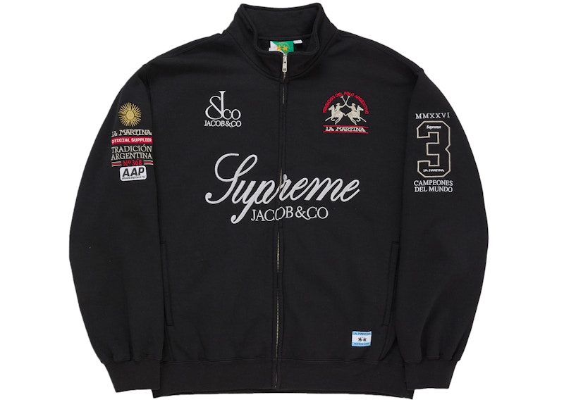 Supreme La Martina Zip Up Sweatshirt Black