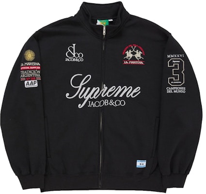 Supreme La Martina Zip Up Sweatshirt Black Buy Supreme La Martina Zip Up Sweatshirt Black