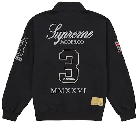 Supreme La Martina Zip Up Sweatshirt Black Order Supreme La Martina Zip Up Sweatshirt Black