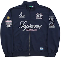 Supreme La Martina Zip Up Sweatshirt Navy Supreme La Martina Zip Up Sweatshirt Navy
