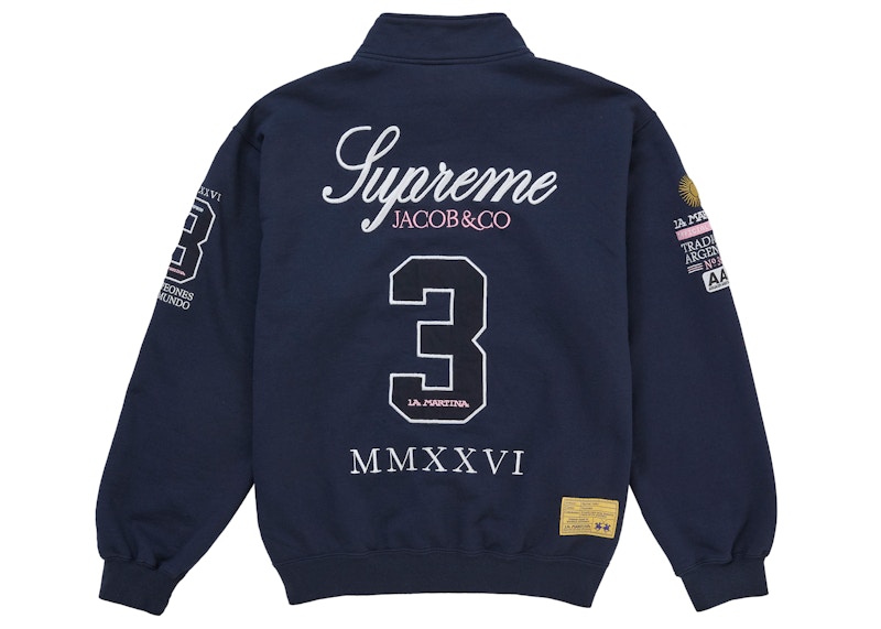 Order Supreme La Martina Jaket Sweatshirt Navy Zip Up
