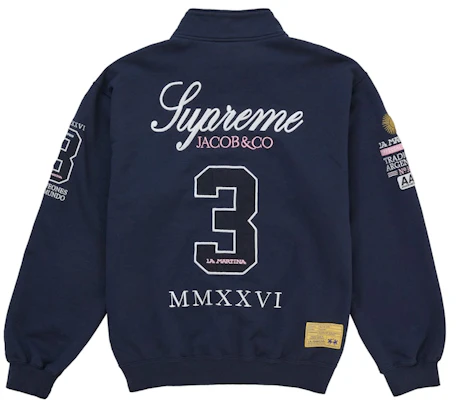 Supreme La Martina Jaket Sweatshirt Navy Zip Up Order Supreme La Martina Jaket Sweatshirt Navy Zip Up