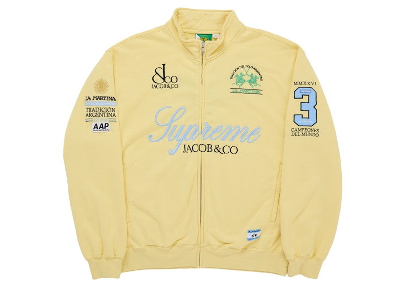 Supreme La Martina Zip Up Sweatshirt Yellow