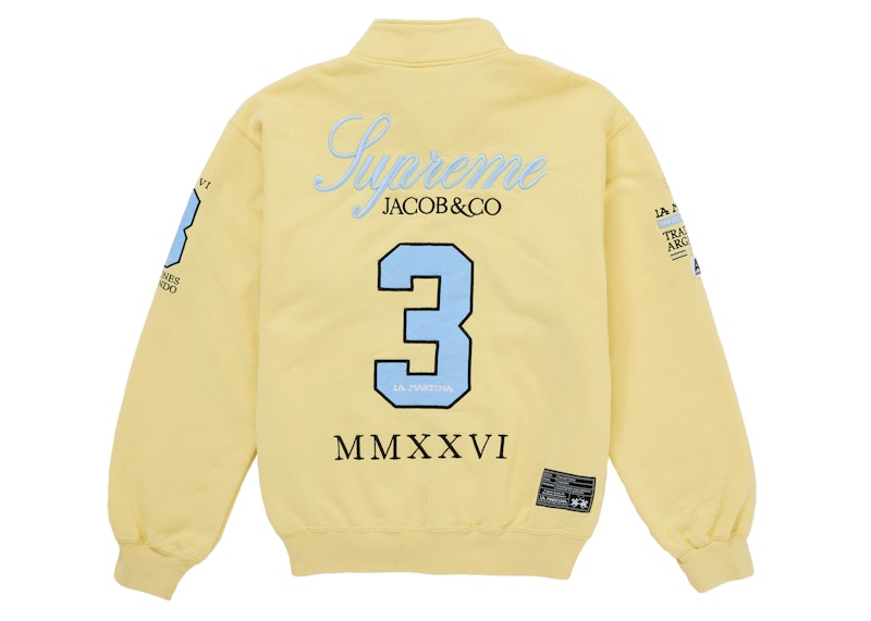 Order Supreme La Martina Zip Up Sweatshirt Yellow
