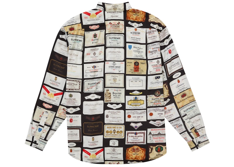 Order シュプリーム ラベル シャツ ブラック