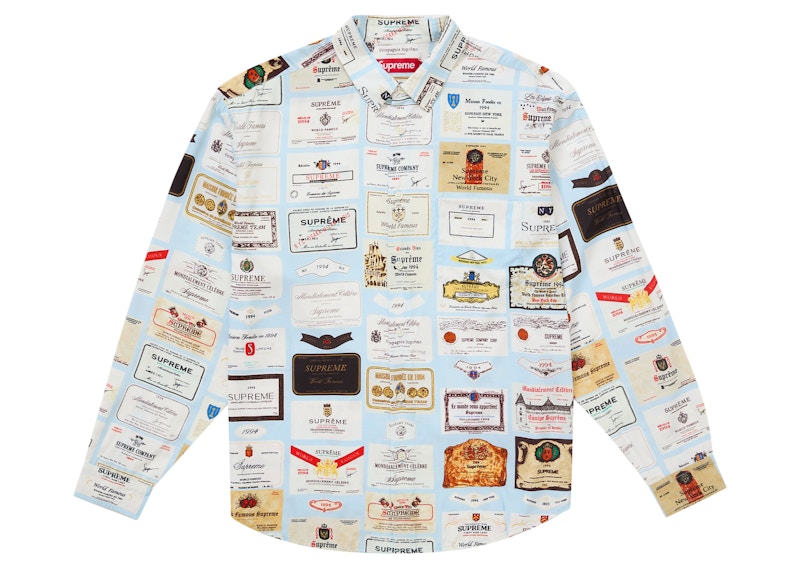 Supreme Label Shirt Light Blue