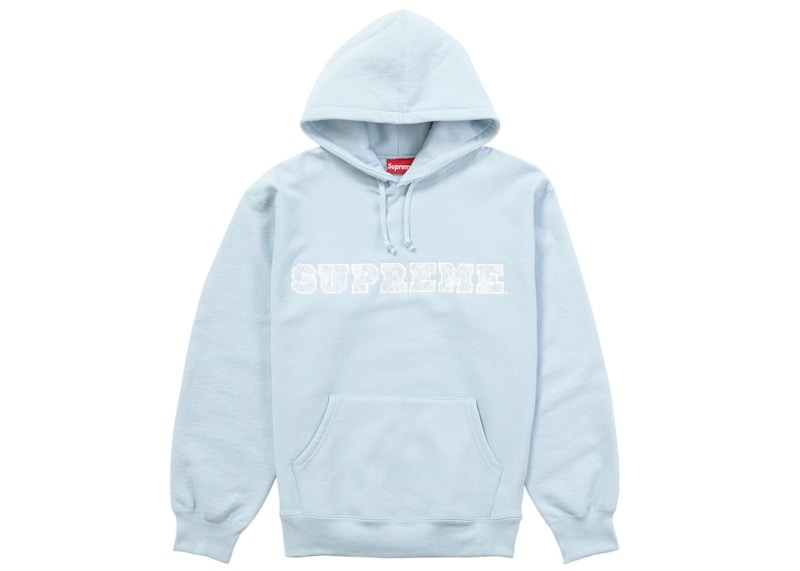 Supreme Lace Hooded Sweatshirt Light Blue