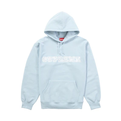 Supreme Lace Hooded Sweatshirt Light Blue