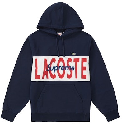 Supreme Lacoste Hooded Sweatshirt Navy Buy Supreme Lacoste Hooded Sweatshirt Navy