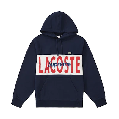Supreme Lacoste Hooded Sweatshirt Navy