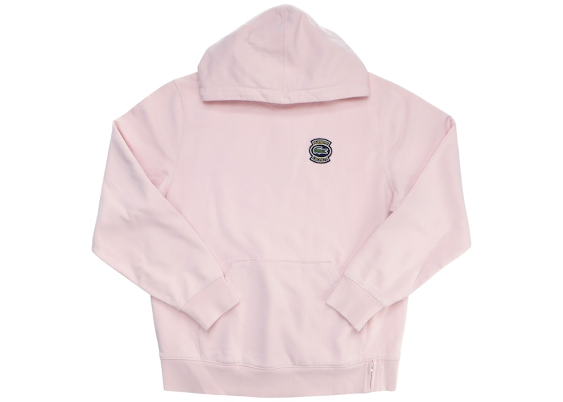 Buy Supreme Lacoste Hooded Sweatshirt Pink