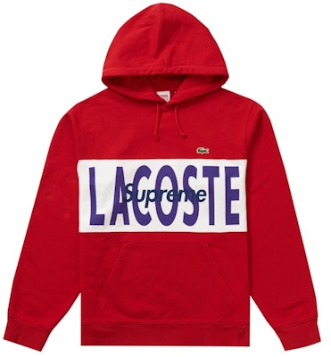Supreme Lacoste Hoodie Merah Buy Supreme Lacoste Hoodie Merah
