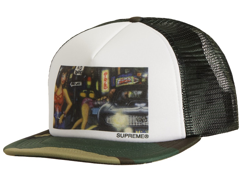 Supreme Lady Pink Mesh Back 5-Panel Woodland Camo