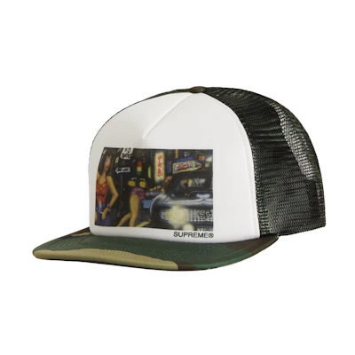 Supreme Lady Pink Mesh Back 5-Panel Woodland Camo