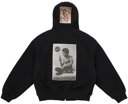 슈프림 래리 클락 후드 바시티 자켓 블랙 Lookbook 슈프림 래리 클락 후드 바시티 자켓 블랙