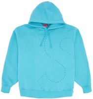Supreme Laser Cut S Logo Hooded Sweatshirt Cyan