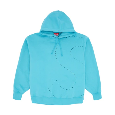 Supreme Laser Cut S Logo Hooded Sweatshirt Cyan
