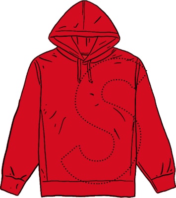 Supreme Laser Cut S Logo Hooded Sweatshirt Red - Novelship