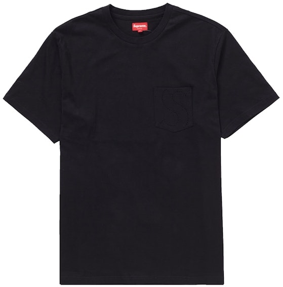 supreme-laser-cut-s-logo-pocket-tee-black