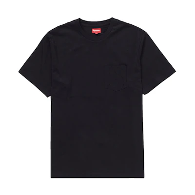 Supreme Laser Cut S Logo Pocket Tee Black