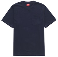 Supreme Laser Cut S Logo Pocket Tee Navy