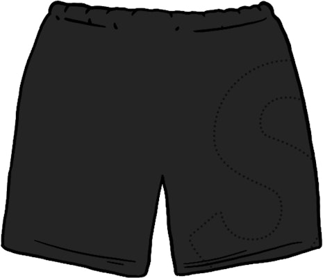Supreme Laser Cut S Logo Sweatshort Black Buy Supreme Laser Cut S Logo Sweatshort Black