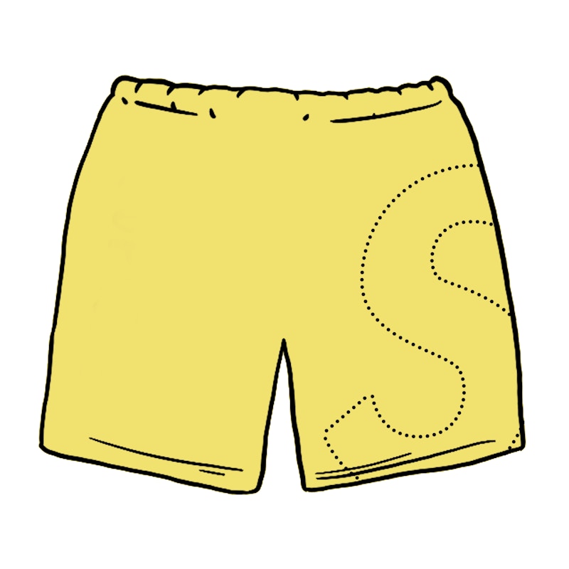 Supreme Laser Cut S Logo Sweatshort Light Lemon