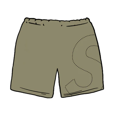 Supreme Laser Cut S Logo Sweatshort Light Olive