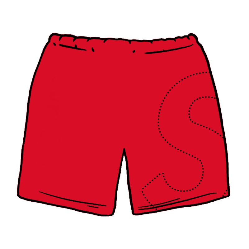 Buy Supreme 激光切割S标志短裤 红色