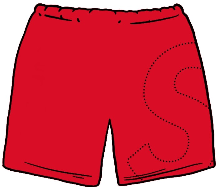 supreme-laser-cut-s-logo-sweatshort-red