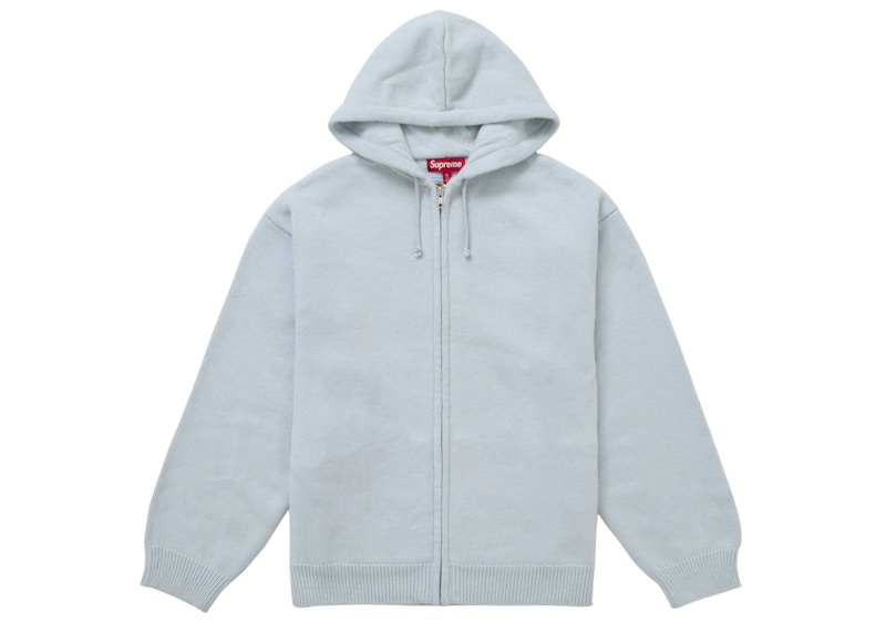 Supreme Last Supper Embroidered Zip Up Hooded Sweater Light Blue 圖 2