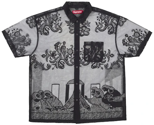 Supreme 最后晚餐蕾丝短袖衬衫 黑色 Buy Supreme 最后晚餐蕾丝短袖衬衫 黑色