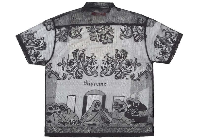 Supreme Last Supper Lace S/S Shirt Black 圖 2