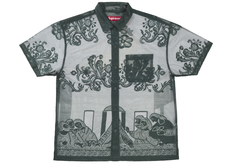 Supreme Last Supper Lace S/S Shirt Green