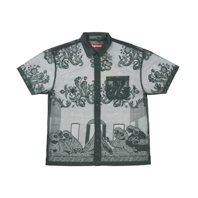 Supreme Last Supper Lace S/S Shirt Green