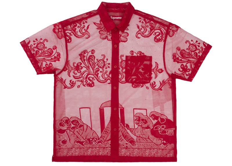Supreme Last Supper Lace S/S Shirt Red