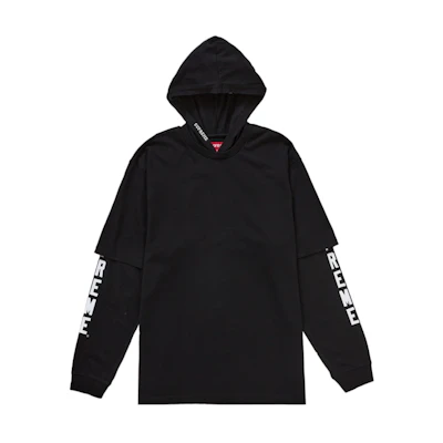 Supreme Layered Hooded L/S Top (SS24) Black