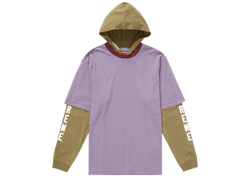 Buy Supreme 分层连帽长袖上衣 (SS24) 橄榄绿