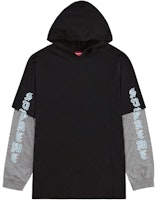 Supreme Layered Hooded L/S Top Black Supreme Layered Hooded L/S Top Black