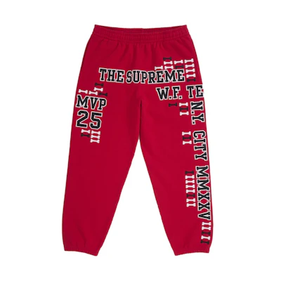 Supreme League Champs Sweatpant Red