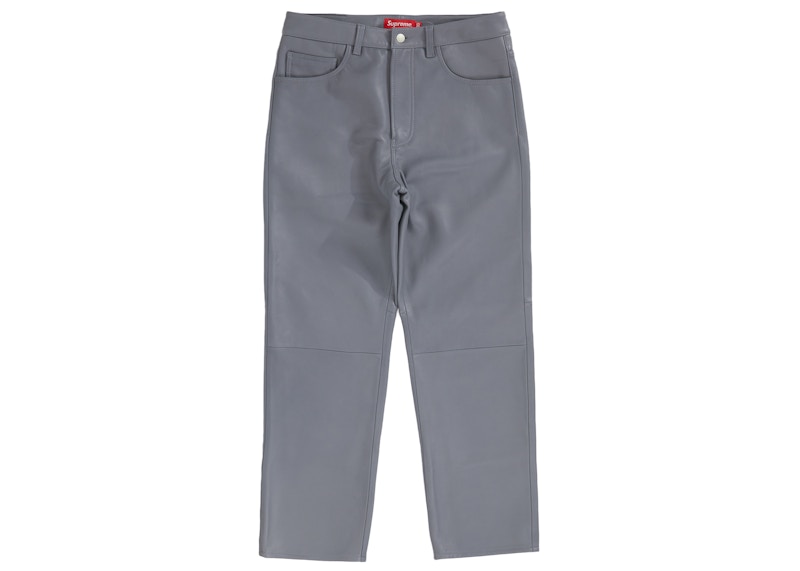 Buy Supreme Jeans de Cuero 5 Bolsillos (FW22) Gris