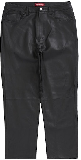 supreme-leather-5-pocket-jean-black