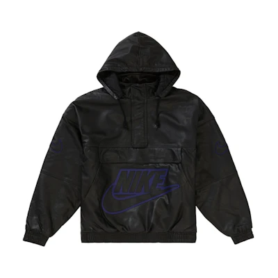 Supreme Leather Anorak Black